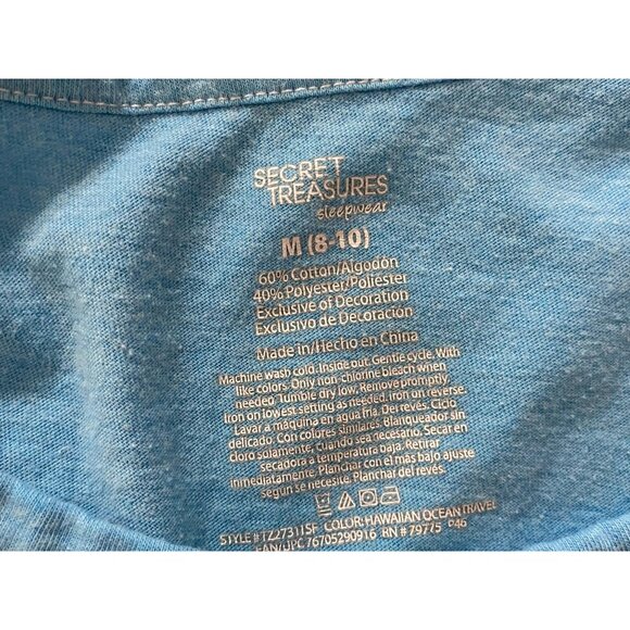 Secret Treasures Sleepwear Womens Size M(8-10) Top Vacation Graphics - Picture 4 of 9